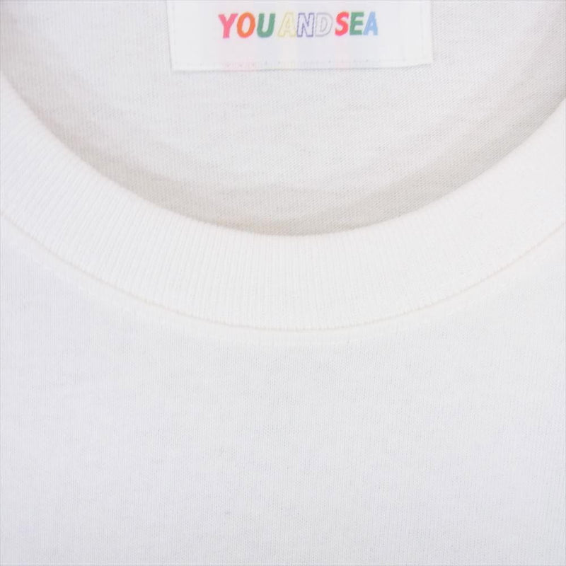 WIND AND SEA ウィンダンシー 22SS WDS Y&S2nd 01 YOU AND SEA カスタム ロゴ 半袖 Tシャツ ホワイト系 S【中古】