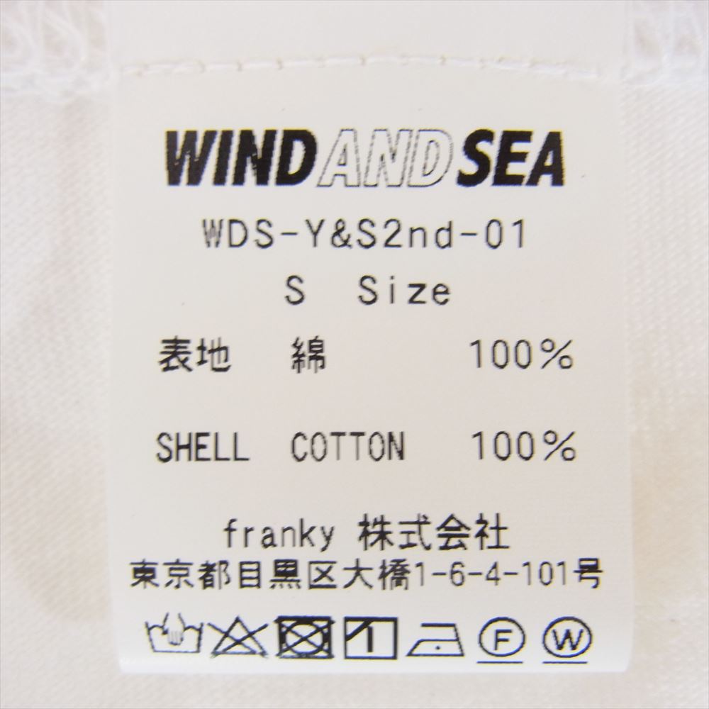 WIND AND SEA ウィンダンシー 22SS WDS Y&S2nd 01 YOU AND SEA カスタム ロゴ 半袖 Tシャツ ホワイト系 S【中古】