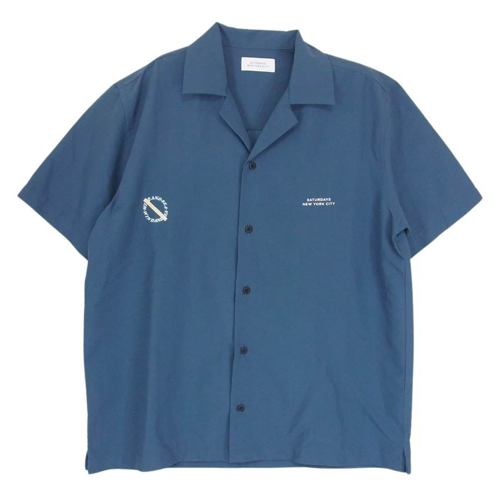 WIND AND SEA ウィンダンシー BBG 40040 C Saturdays NYC サタデーズニューヨークシティ オープンカラー 開襟 シャツ ブルー系 S【中古】