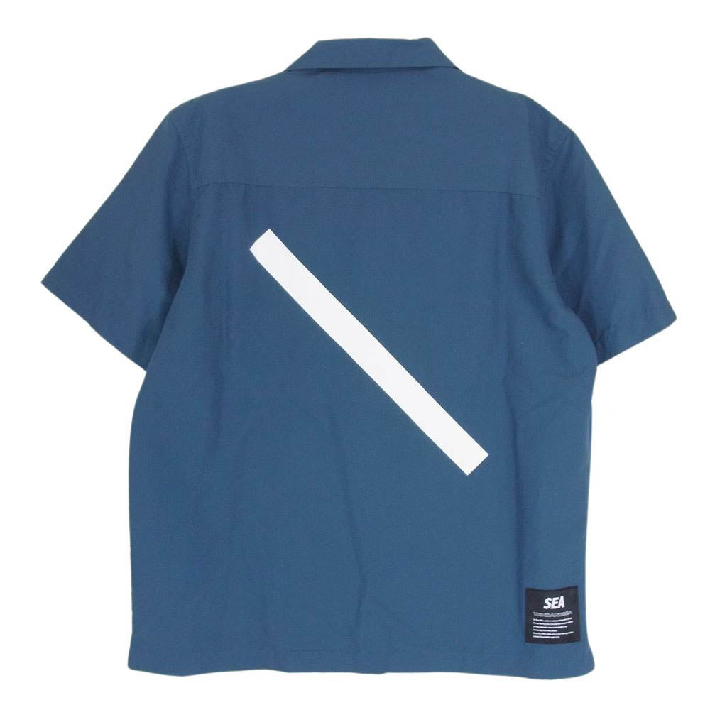 WIND AND SEA ウィンダンシー BBG 40040 C Saturdays NYC サタデーズニューヨークシティ オープンカラー 開襟 シャツ ブルー系 S【中古】