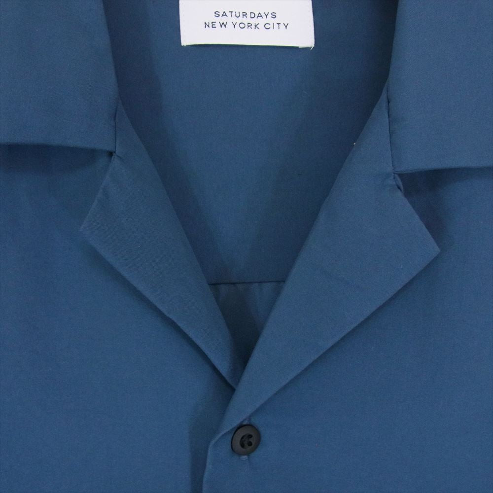 WIND AND SEA ウィンダンシー BBG 40040 C Saturdays NYC サタデーズニューヨークシティ オープンカラー 開襟 シャツ ブルー系 S【中古】