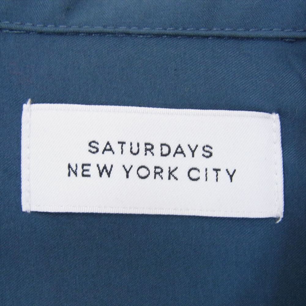 WIND AND SEA ウィンダンシー BBG 40040 C Saturdays NYC サタデーズニューヨークシティ オープンカラー 開襟 シャツ ブルー系 S【中古】