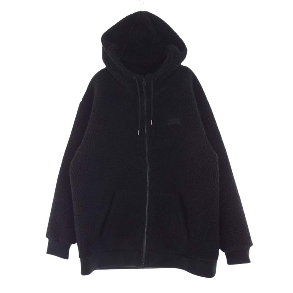 WILDTHINGS ワイルドシングス WT21234KY Fluffy Boa Zip Hoody フラッフィー ボア ジップ フーディー フリース パーカー ブラック系 XL【中古】