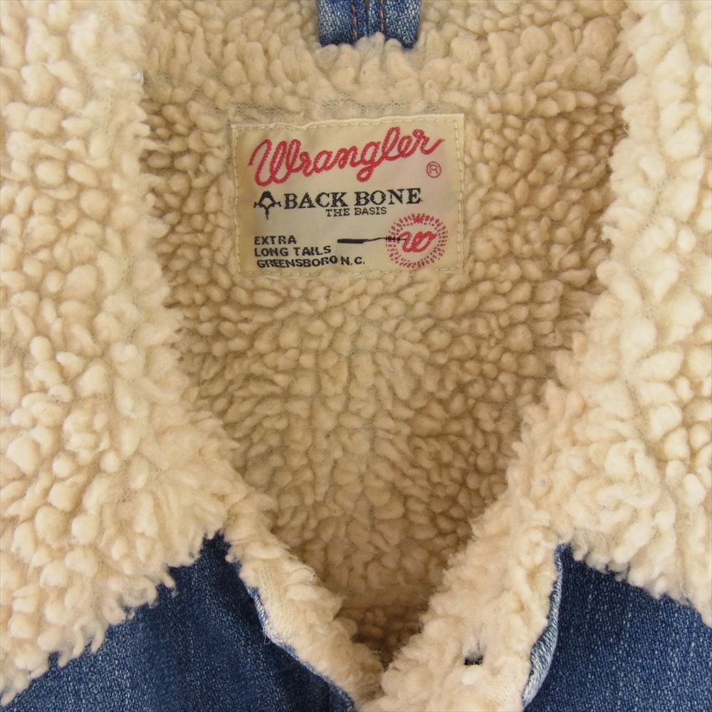 BACK BONE THE BASIS バックボーンザベイシス WRANGLER ラングラー 別注 S9094 内ボア デニム ボアランチ ジャケット インディゴブルー系 M【中古】