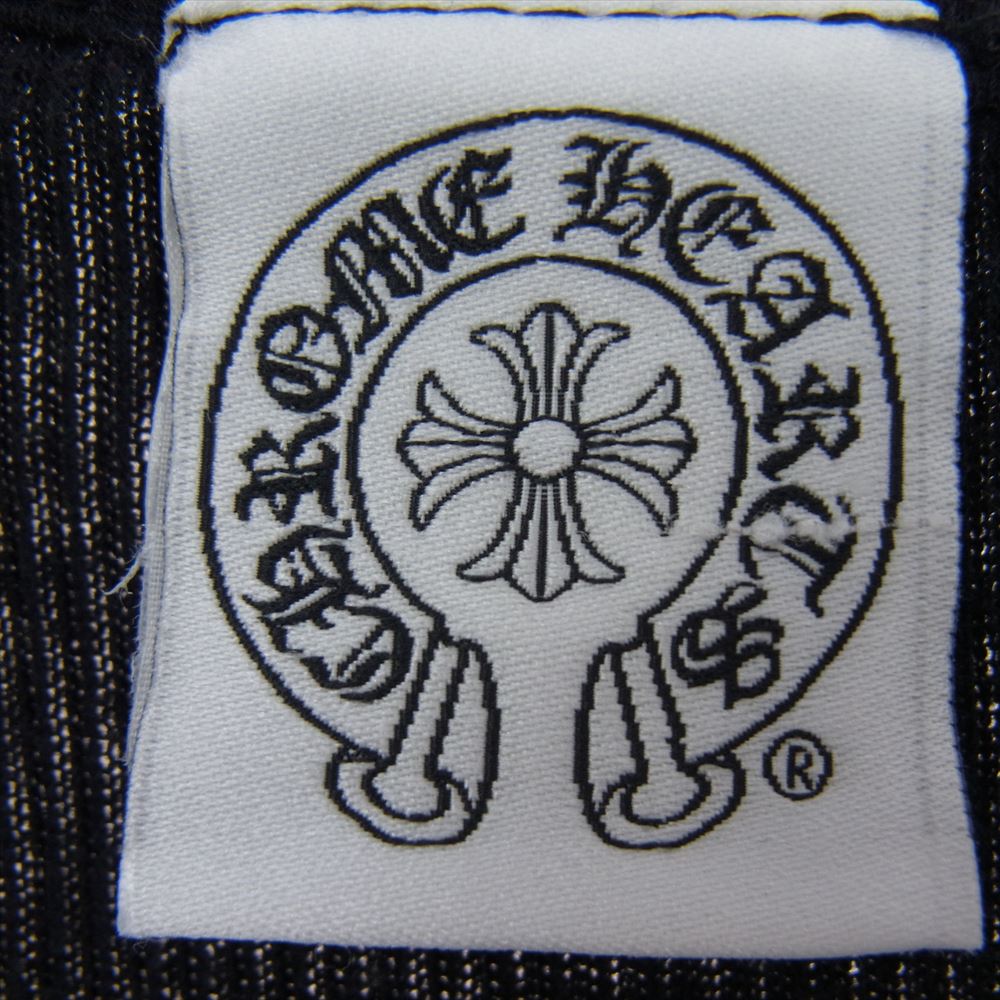 CHROME HEARTS クロムハーツ（原本無） 国内正規品 ロゴプリント スター タンクトップ インナー カットソー ブラック系 S【中古】