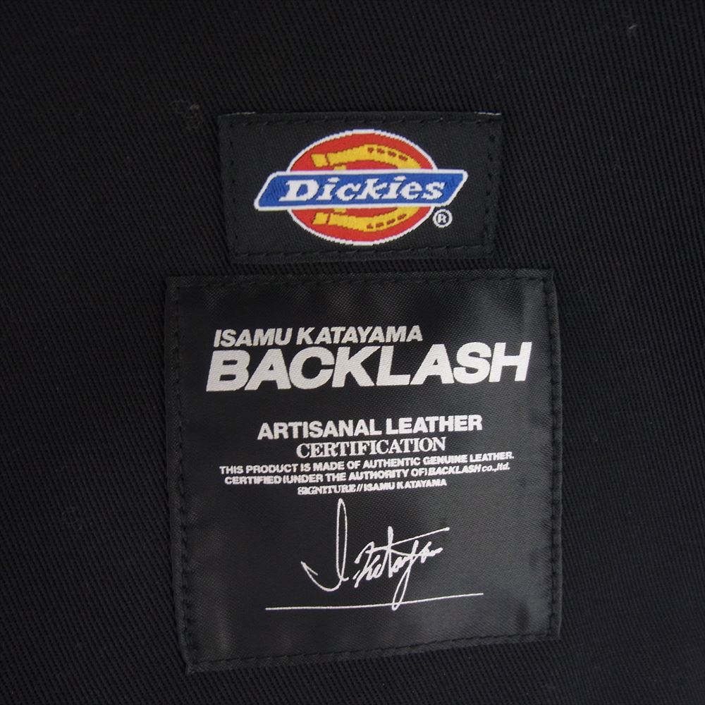 ISAMUKATAYAMA BACKLASH イサムカタヤマバックラッシュ D2001-02 xx Dickies ディッキーズ 多重ジップ コットンポリ ダブルライダースジャケット ブラック系 M【中古】