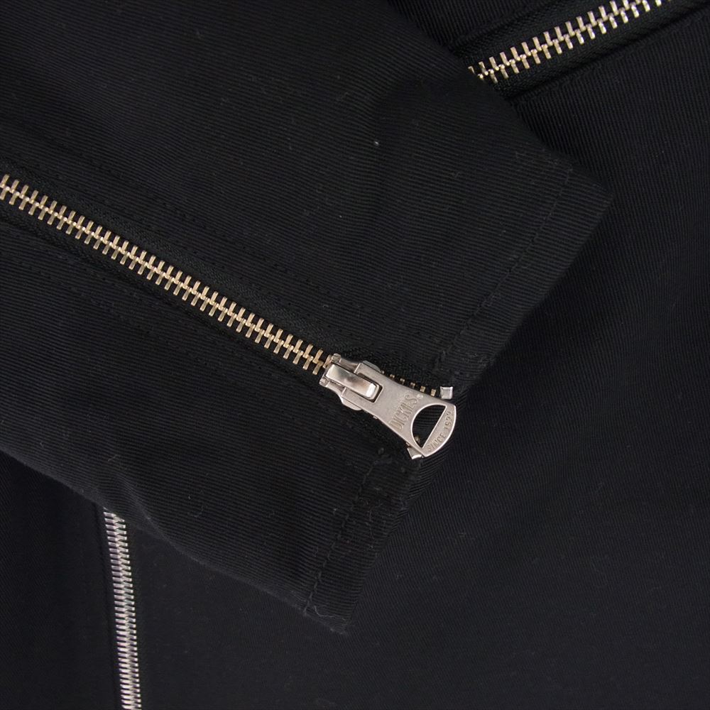 ISAMUKATAYAMA BACKLASH イサムカタヤマバックラッシュ D2001-02 xx Dickies ディッキーズ 多重ジップ コットンポリ ダブルライダースジャケット ブラック系 M【中古】