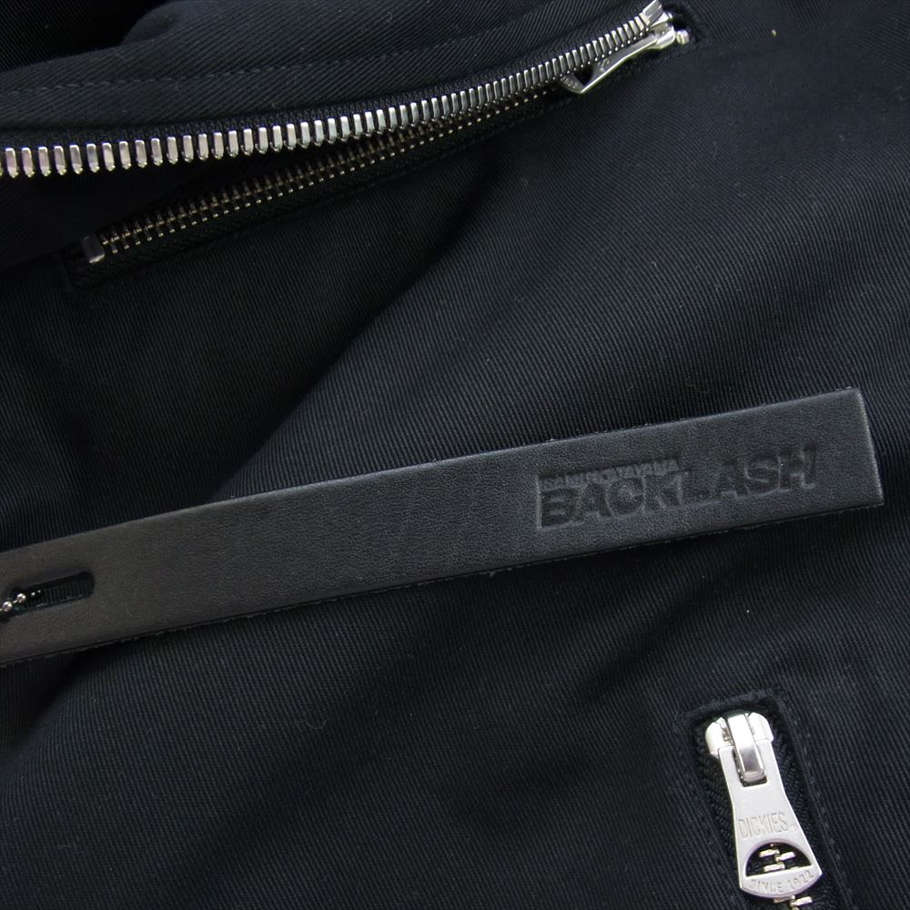 ISAMUKATAYAMA BACKLASH イサムカタヤマバックラッシュ D2001-02 xx Dickies ディッキーズ 多重ジップ コットンポリ ダブルライダースジャケット ブラック系 M【中古】
