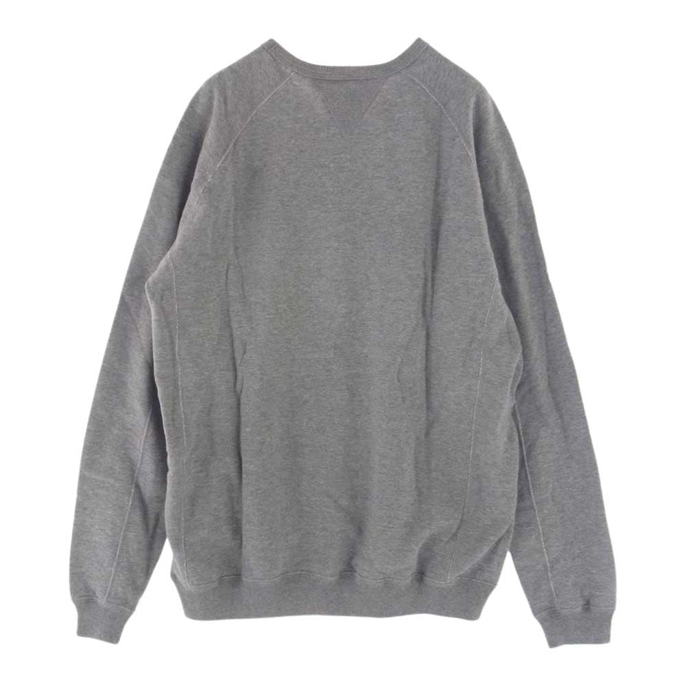 THE FLAT HEAD ザフラットヘッド SWEAT TFH 染み込みプリント クルーネック 両V スウェット トレーナー グレー系 XL【中古】