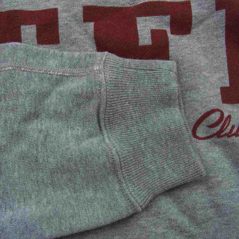 THE FLAT HEAD ザフラットヘッド SWEAT TFH 染み込みプリント クルーネック 両V スウェット トレーナー グレー系 XL【中古】