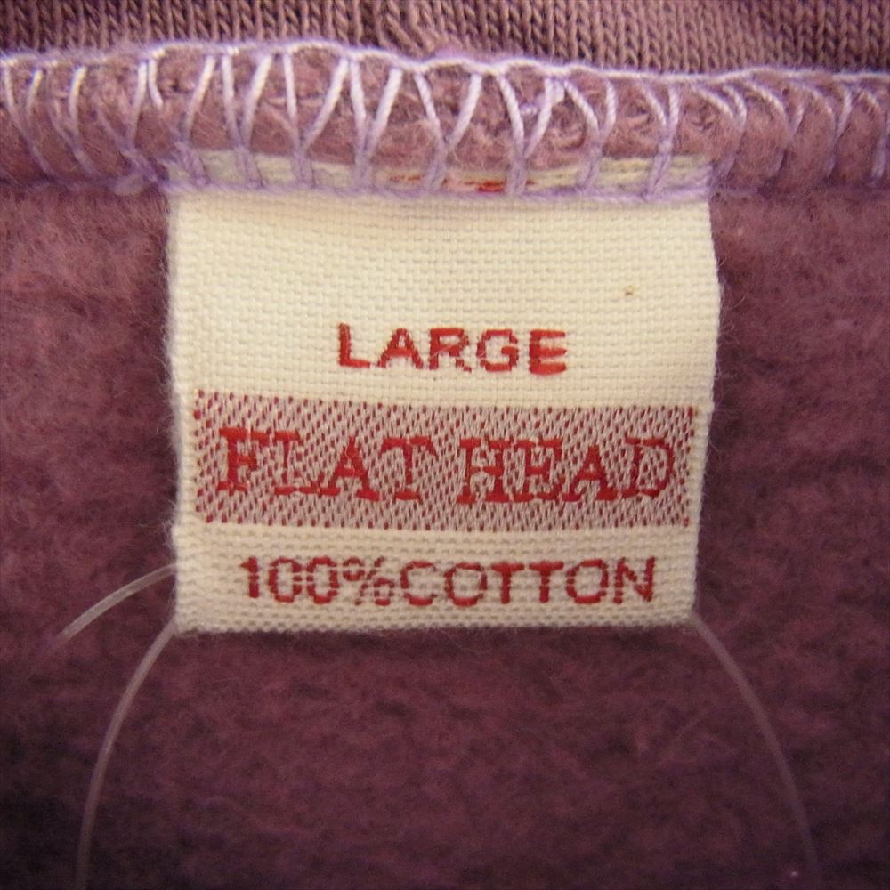 THE FLAT HEAD ザフラットヘッド PP-71W ナンバリング78 ロゴプリント プルオーバー パーカー フーディ パープル系 L【中古】