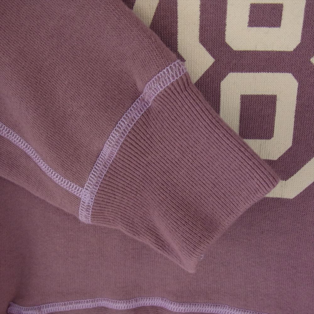 THE FLAT HEAD ザフラットヘッド PP-71W ナンバリング78 ロゴプリント プルオーバー パーカー フーディ パープル系 L【中古】