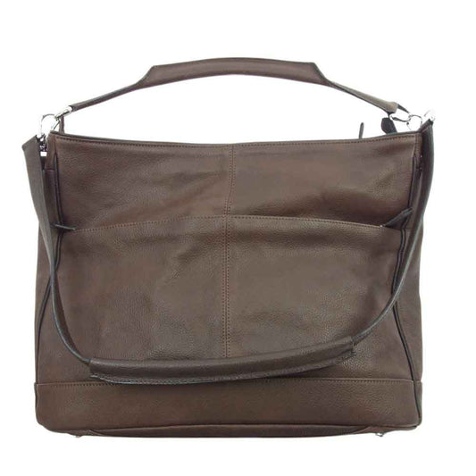 THE FLAT HEAD ザフラットヘッド 日本製 STOCK BURG 牛革 カウレザー トートバッグ ショルダーバッグ ブラウン系【中古】