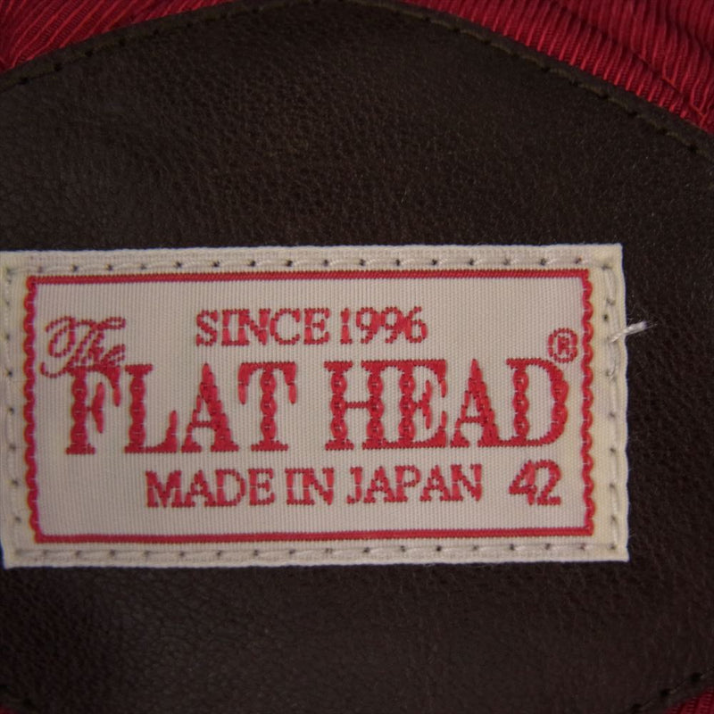 THE FLAT HEAD ザフラットヘッド VARSITY JKT READY FOR THE ROAD 袖 