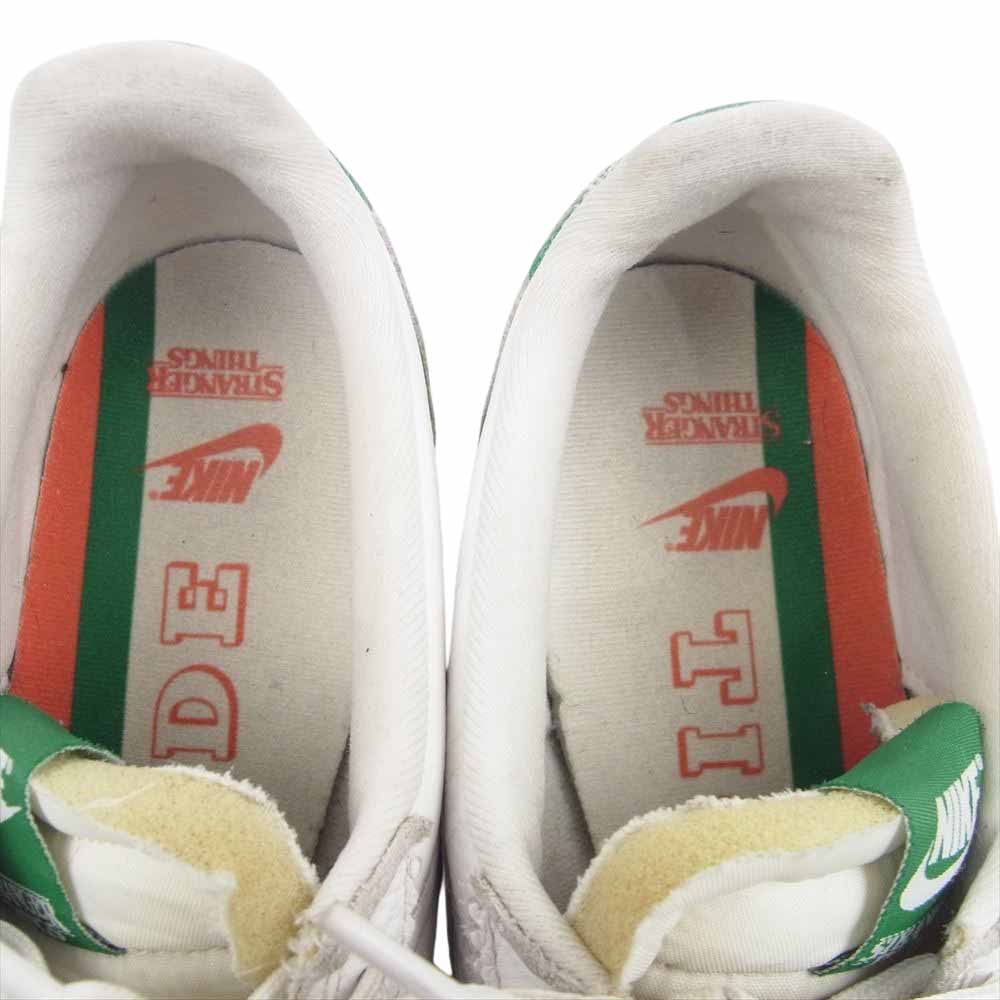 NIKE ナイキ CJ6106-100 × Stranger Things ストレンジャーシングス Classic Cortez クラシック コルテッツ ホーキンス ハイ スクール スニーカー グリーン系 26.5cm【中古】