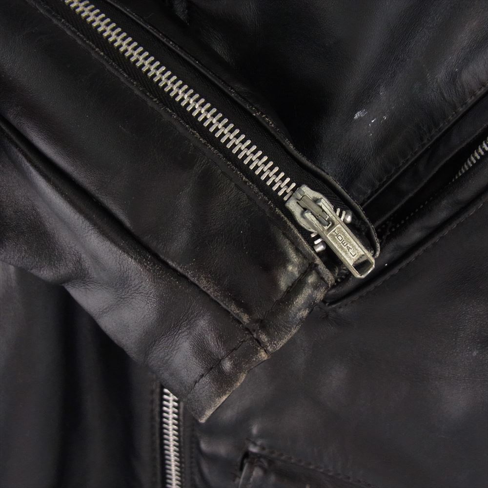 schott ショット 618S 70s 牛タグ後期 USA製 ハンドペイント ライダース ジャケット 36 ブラック系 36【中古】