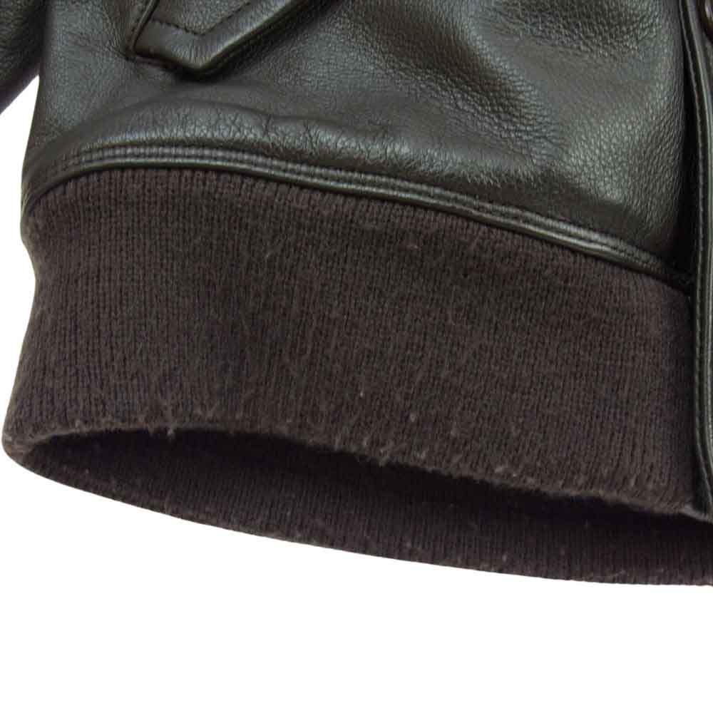 Supreme シュプリーム 09AW Cold Weather Bomber コールドウェザー ボンバー レザー ジャケット ダークブラウン系 S【中古】