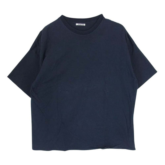 AURALEE オーラリー 19SS A00T01DC HIGH GAUGE DOUBLE CLOTH TEE ハイゲージ ダブル クロス 半袖Ｔシャツ ネイビー ネイビー系 4【中古】