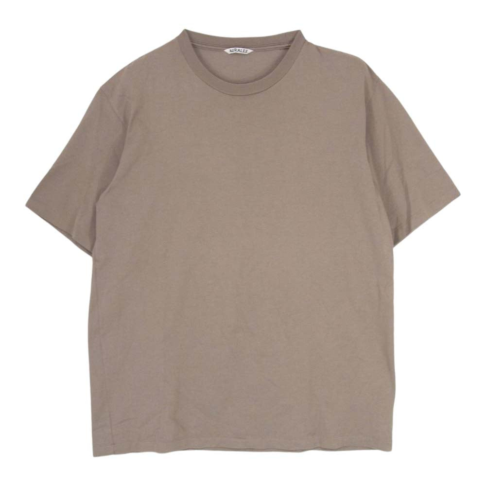 AURALEE オーラリー 20SS A20ST02GT LUSTER PLAITING TEE ラスター プレーティング 半袖 Tシャツ ブラウン系 4【中古】