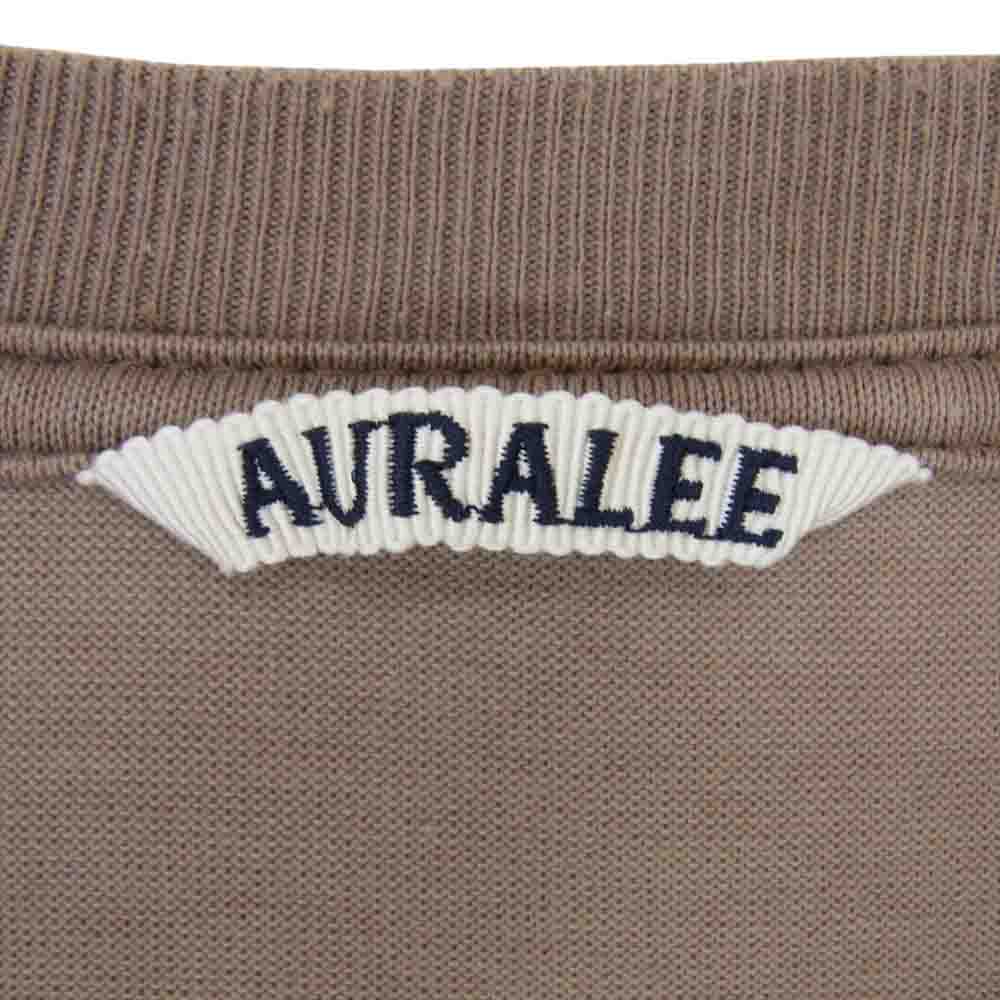 AURALEE オーラリー 20SS A20ST02GT LUSTER PLAITING TEE ラスター プレーティング 半袖 Tシャツ ブラウン系 4【中古】