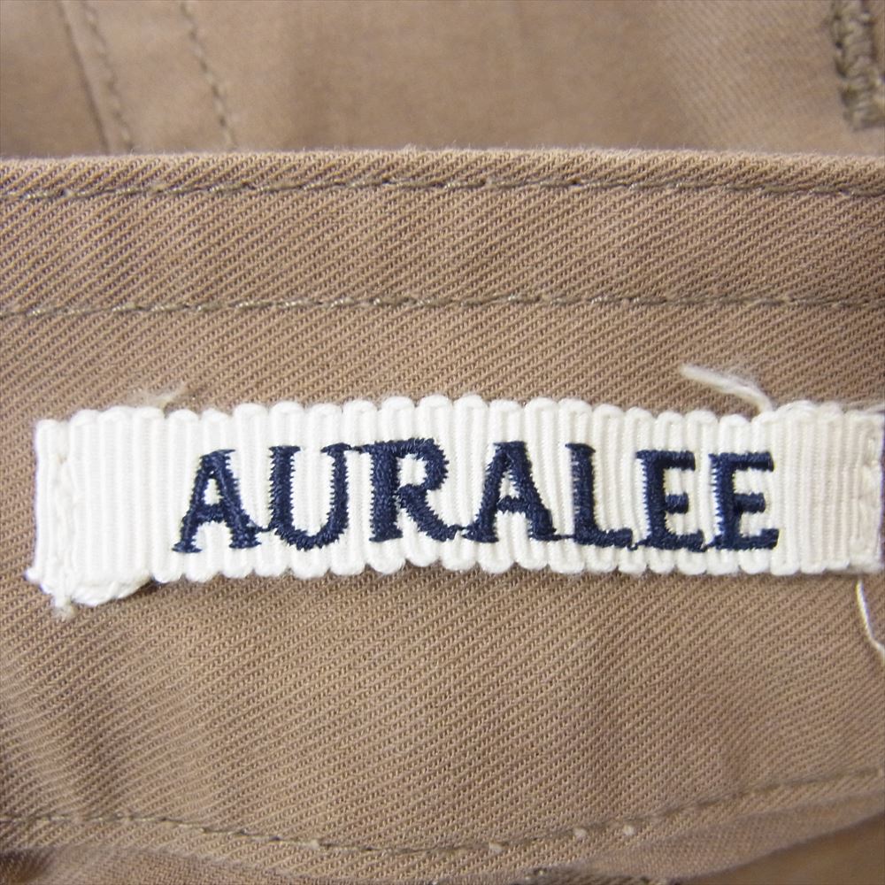 AURALEE オーラリー 20SS A20SP02FB FINX HARD TWIST GABARDINE PANTS フィンクス ハードツイスト ギャバジン パンツ  ライトブラウン系 4【中古】