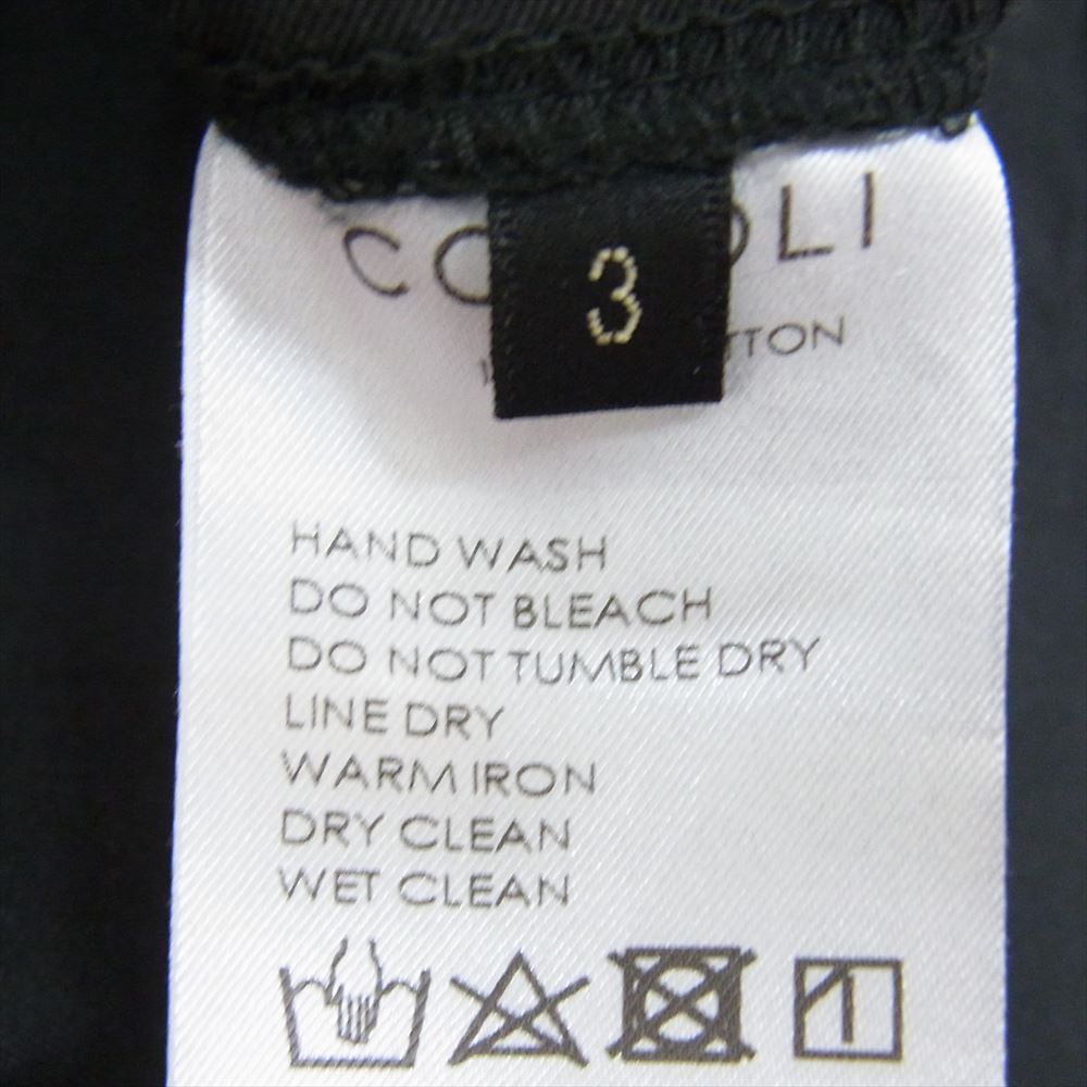 COMOLI コモリ 20SS R01-03009 コットンギャバ ウォッシュド ストレート パンツ ブラック系 3【中古】