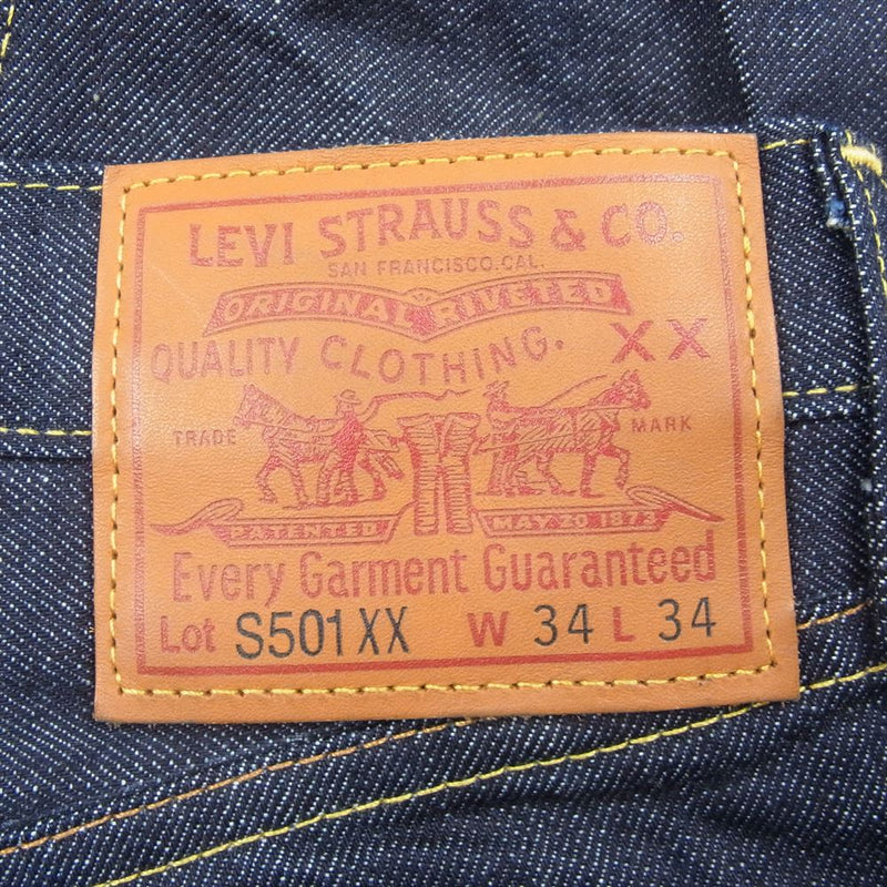 Levi's リーバイス 44501-0088 LVC S501XX 1944 大戦モデル ペンキステッチ デニム パンツ ジーンズ インディゴブルー系 W34【中古】