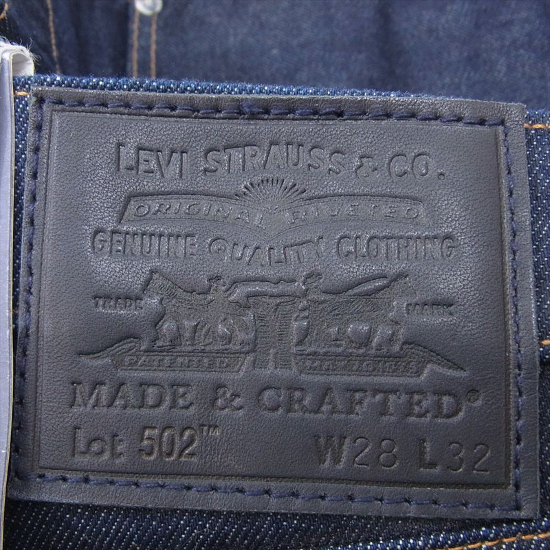 Levi's リーバイス PC9-565 8-0008 502 TAPRE MADE&CRAFTED メイド アンド クラフテッド BIGE ジーンズ デニム パンツ インディゴブルー系 W28【極上美品】【中古】