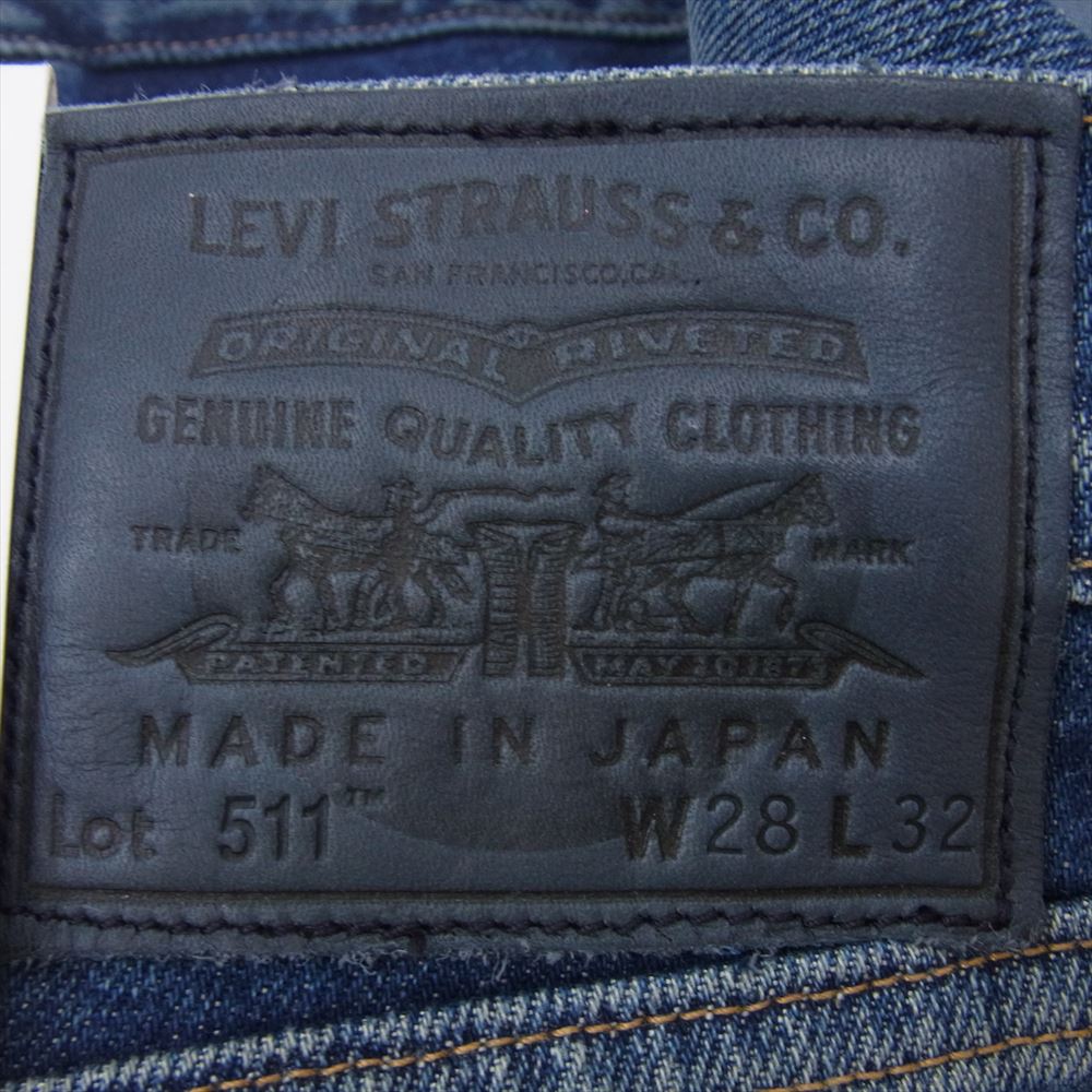 Levi's リーバイス PC9-A5876-0001 511 SLIM MADE&CRAFTED メイド アンド クラフテッド BIGE ジーンズ デニム パンツ インディゴブルー系 W28【極上美品】【中古】
