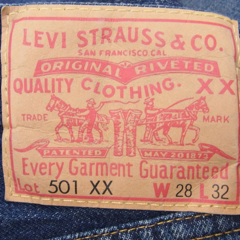 Levi's リーバイス 50155-0076  LVC 1955モデル 501XX BIGE 復刻  ジーンズ デニム パンツ インディゴブルー系 W28【極上美品】【中古】