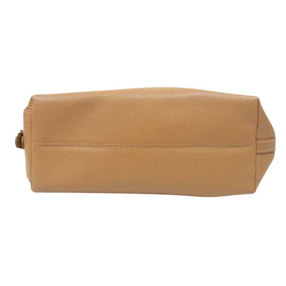 Longchamp ロンシャン レザー ハンドバッグ ライトブラウン系【中古】