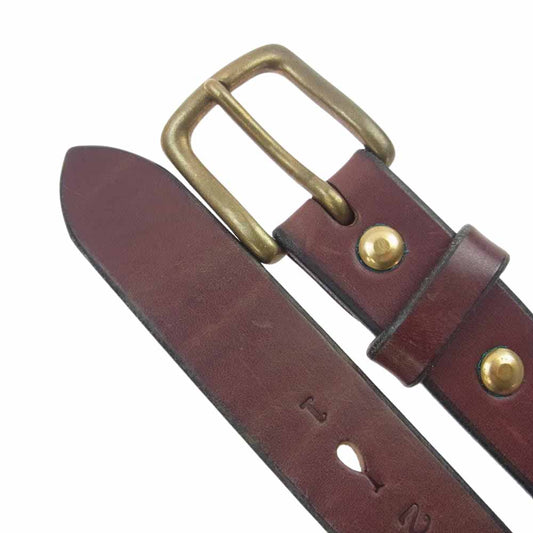 ローリングダブトリオ MILESTONE&CO マイルストーン レザー ベルト ブラウン系 34【中古】