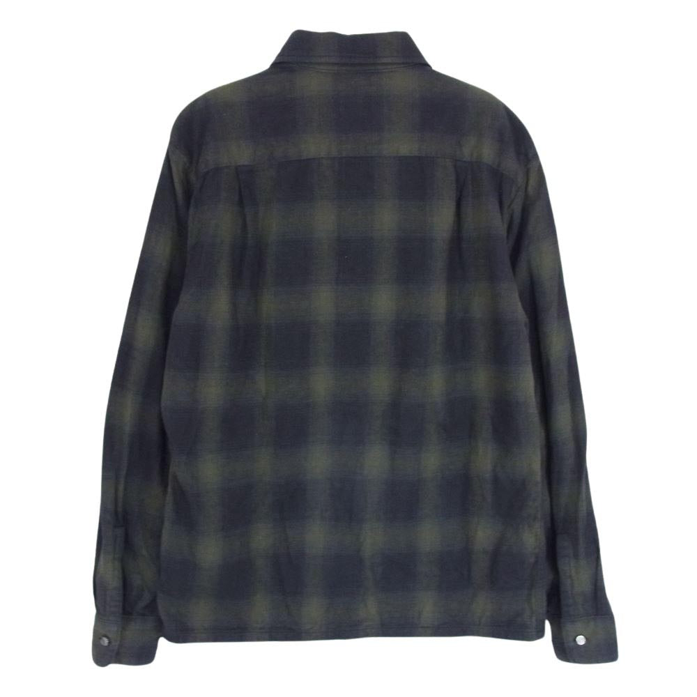 JELADO ジェラード Starry gate スターリーゲート モールスキン フランネル オンブレチェック シャツ 長袖 カーキ系 S【中古】