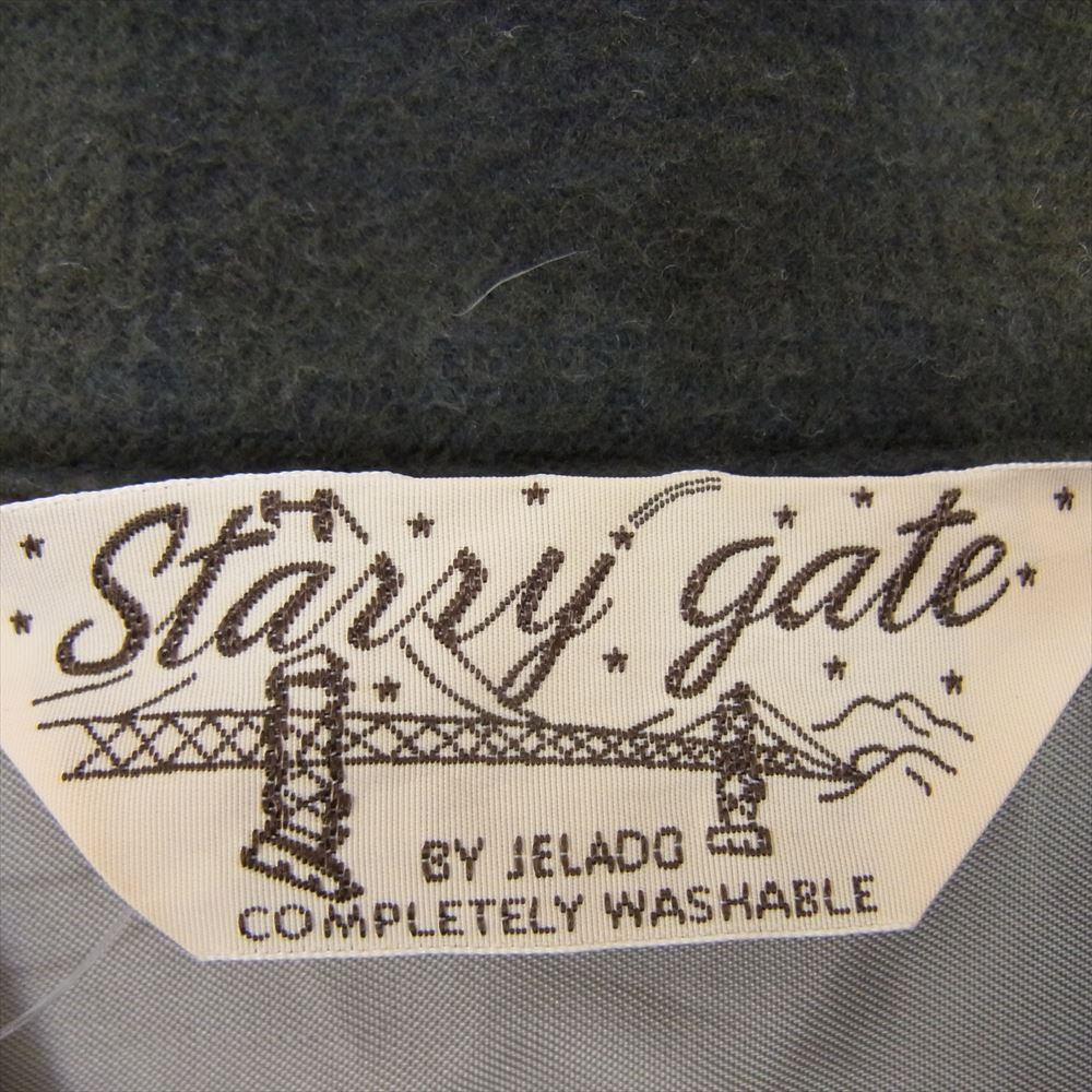 JELADO ジェラード Starry gate スターリーゲート モールスキン フランネル オンブレチェック シャツ 長袖 カーキ系 S【中古】