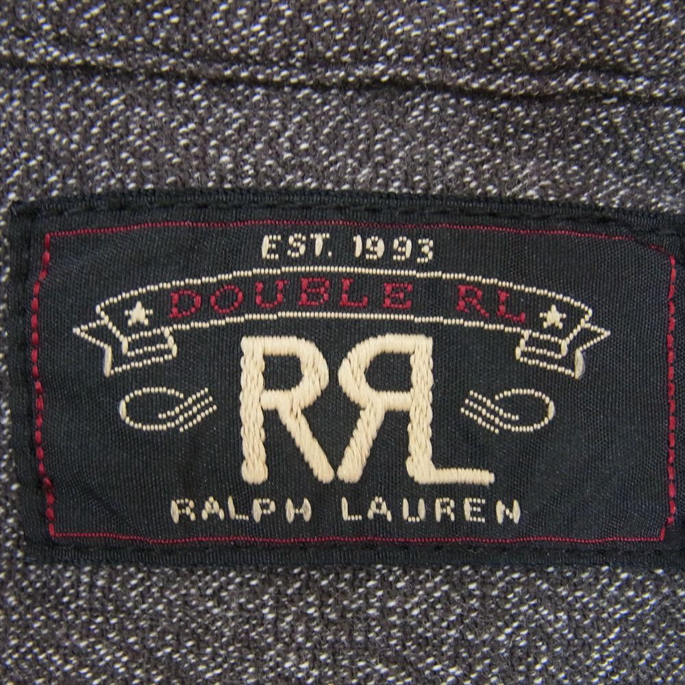 RRL ダブルアールエル 782856976001 CLAYTON MLT-LONG SLEEVE-SPORT SHIRT クレイトン ジャスペワーク 黒シャンブレー 長袖 シャツ ブラック系 SP【中古】