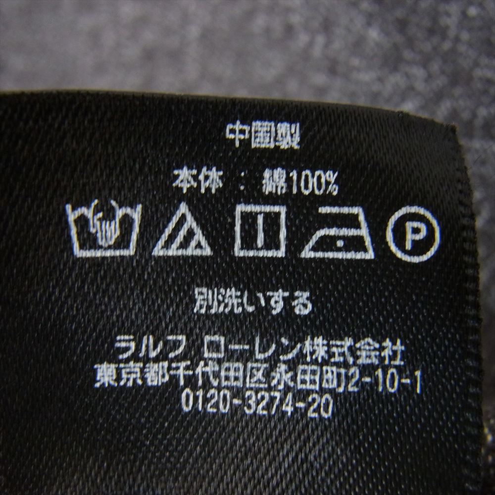 RRL ダブルアールエル 782856976001 CLAYTON MLT-LONG SLEEVE-SPORT SHIRT クレイトン ジャスペワーク 黒シャンブレー 長袖 シャツ ブラック系 SP【中古】