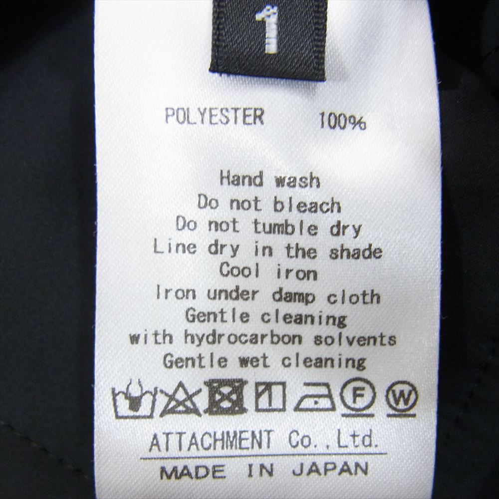 アタッチメント AP01-233 ノイズコーティング 4WAY ストレッチ タフタ 2タック ワイド テーパード パンツ ブラック系 1【中古】