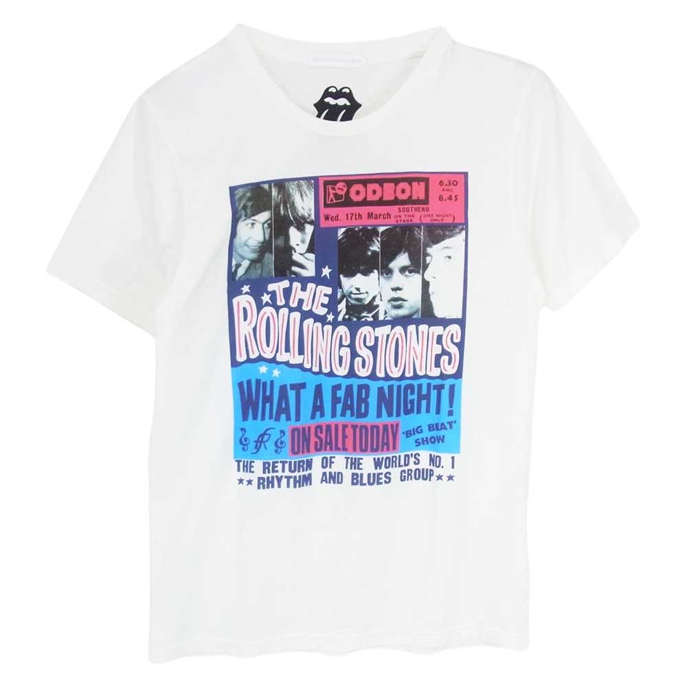 HYSTERIC GLAMOUR ヒステリックグラマー 06183CT05 THEE HYSTERIC XXX THE ROLLING STONES ジィ ヒステリック トリプル ローリング ストーンズ 半袖 Tシャツ カットソー　 ホワイト系 S【中古】