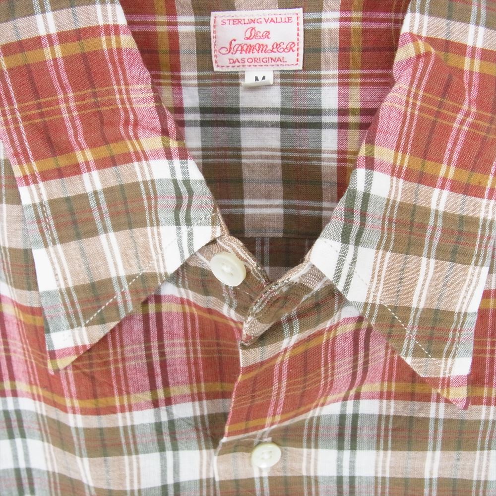 ディアザムラー 120-221-25 チェック シャツ 半袖 M【中古】