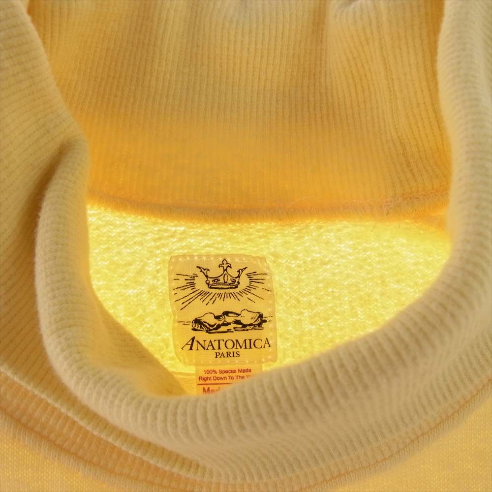 ANATOMICA アナトミカ ハイネック スウェット トレーナー ホワイト イエロー イエロー系 M【中古】