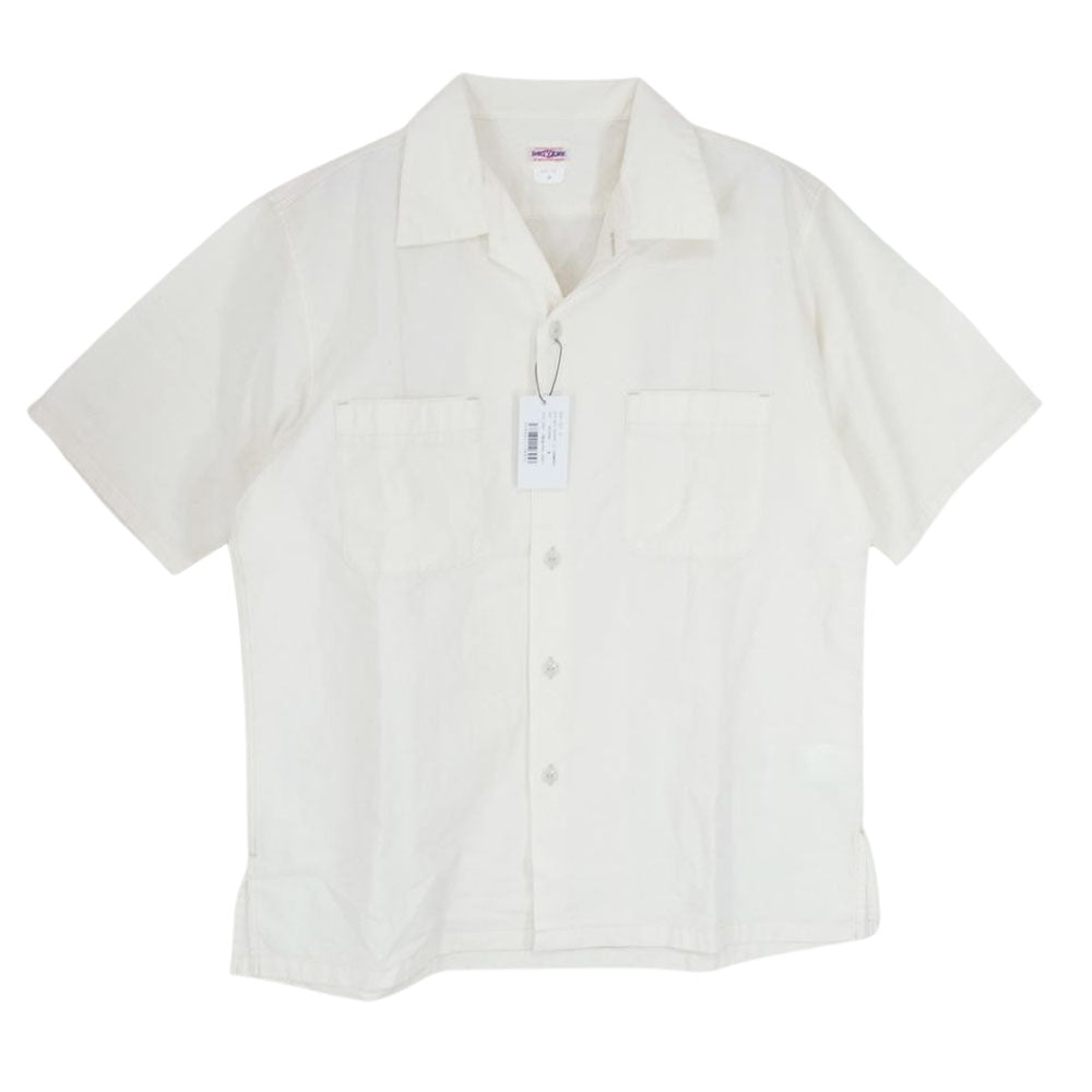 ビッグヤンク 23S 600-221-21 U54 QLS SHIRTS LT CHAMBRAY シャンブレー シャツ 半袖 オフホワイト系 M【極上美品】【中古】