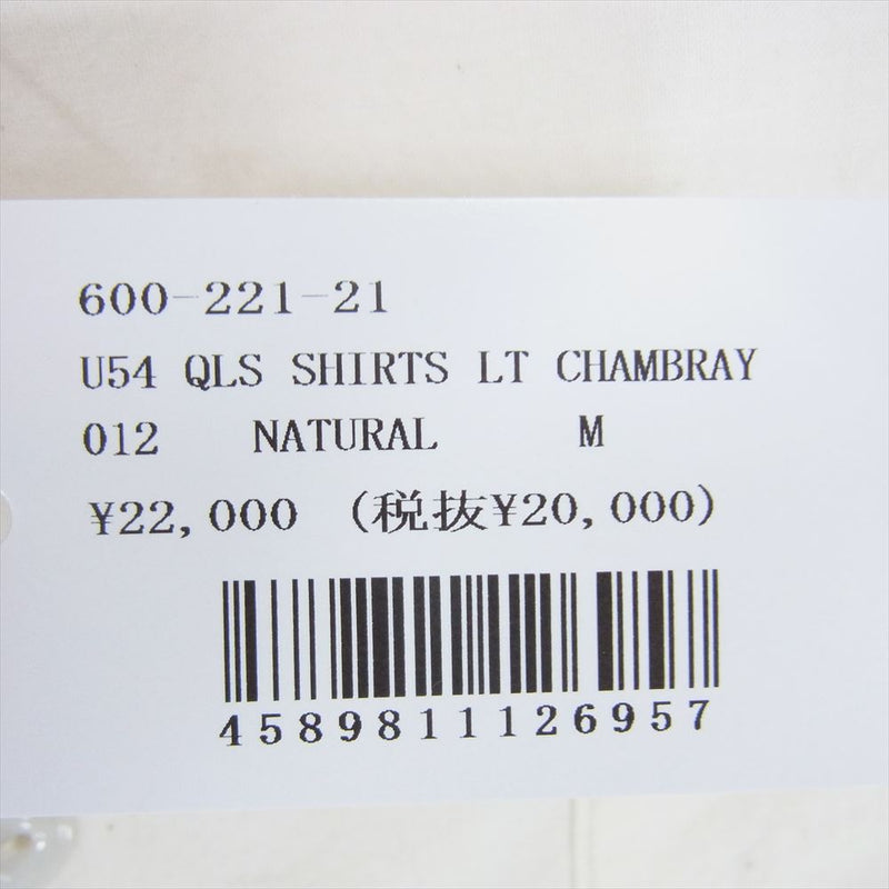 ビッグヤンク 23S 600-221-21 U54 QLS SHIRTS LT CHAMBRAY シャンブレー シャツ 半袖 オフホワイト系 M【極上美品】【中古】