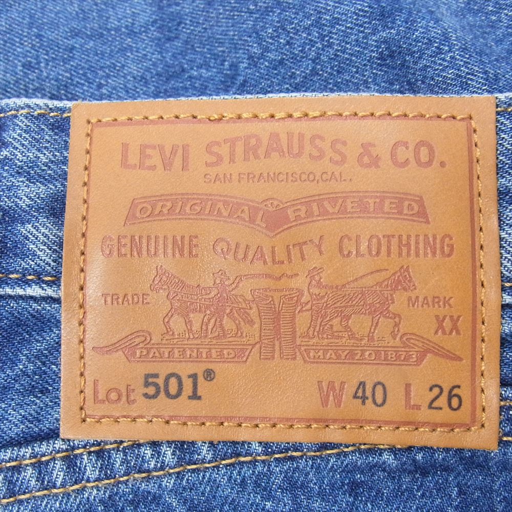 Levi's リーバイス × JOURNAL STANDARD ジャーナルスタンダード 別注 501 ストレート デニム パンツ インディゴブルー系 W40【新古品】【未使用】【中古】