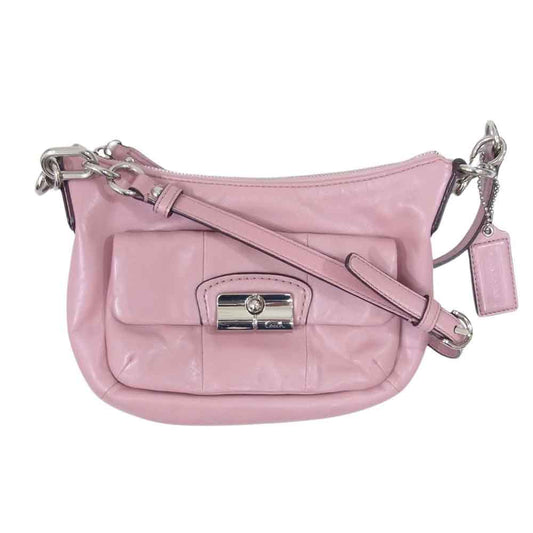 COACH コーチ 14771 クリスティン クロスボディー レザー バッグ ピンク系【中古】