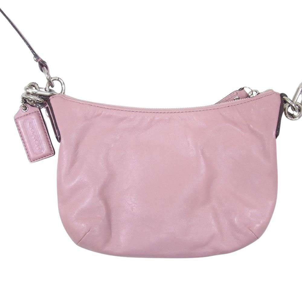 COACH コーチ 14771 クリスティン クロスボディー レザー バッグ ピンク系【中古】