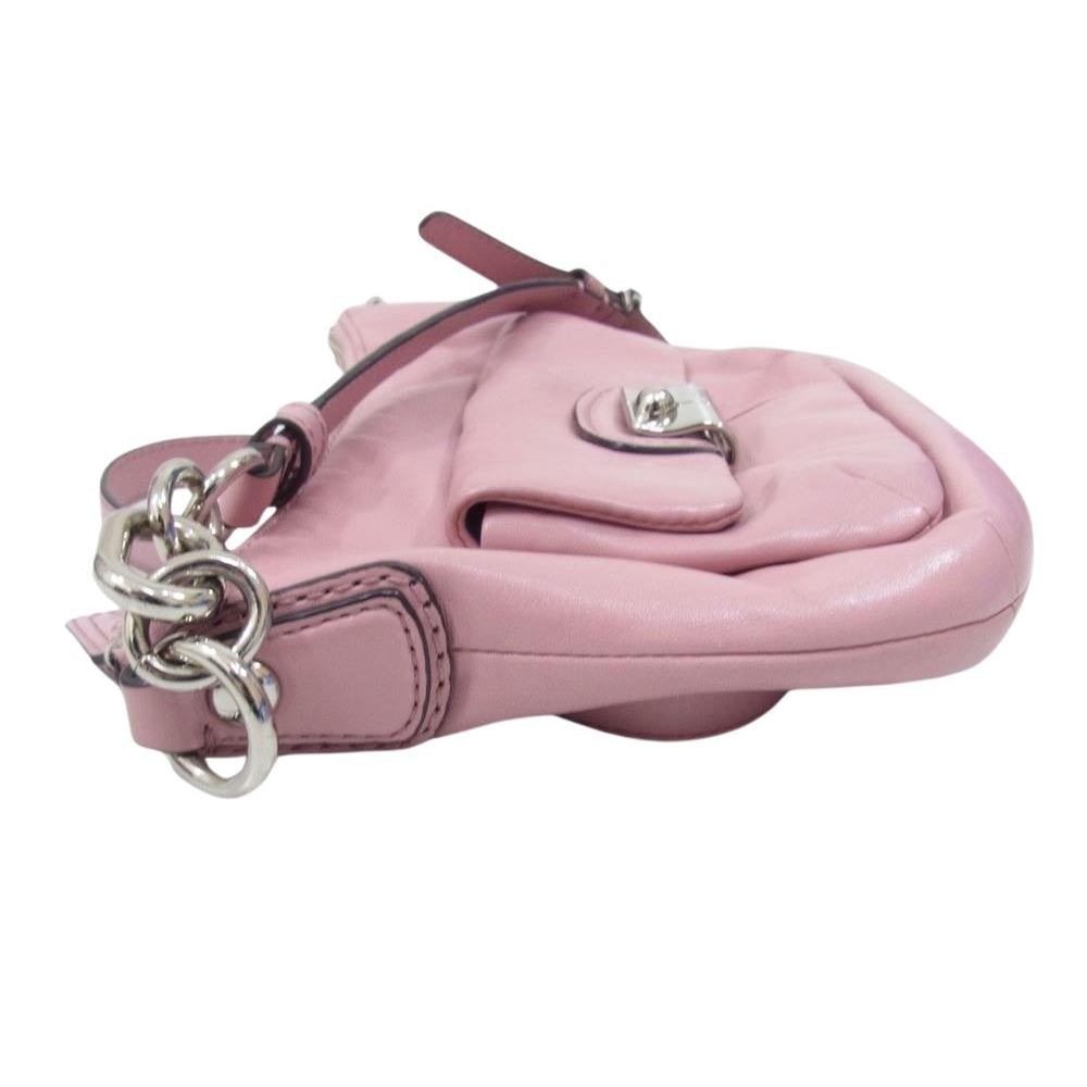 COACH コーチ 14771 クリスティン クロスボディー レザー バッグ ピンク系【中古】
