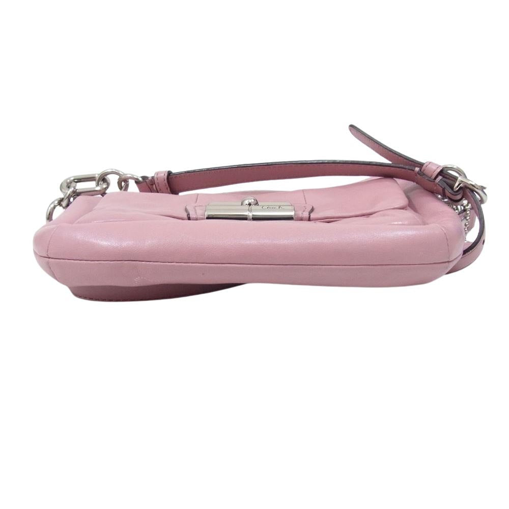 COACH コーチ 14771 クリスティン クロスボディー レザー バッグ ピンク系【中古】