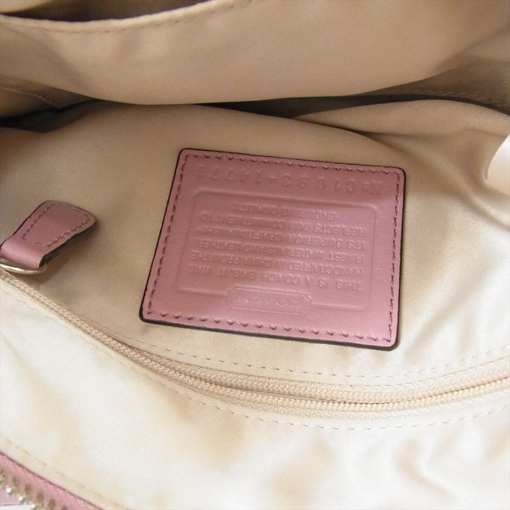 COACH コーチ 14771 クリスティン クロスボディー レザー バッグ ピンク系【中古】