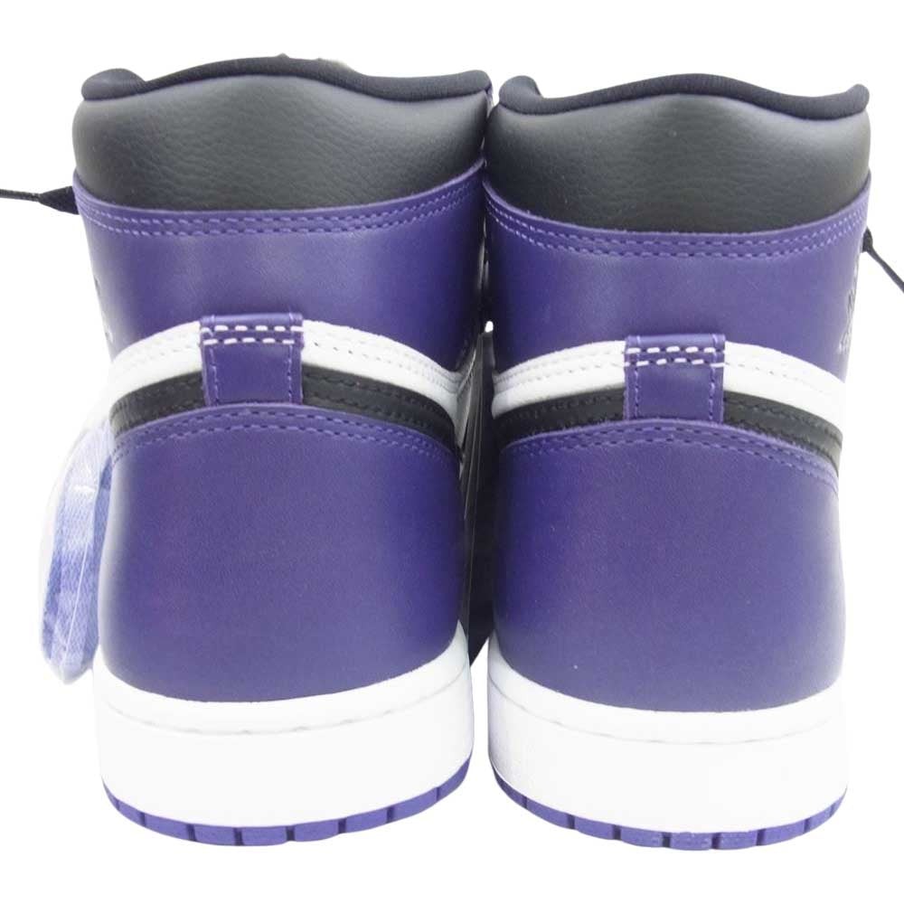 NIKE AIR JORDAN ナイキ ジョーダン 555088-500 Air Jordan 1 エアジョーダン Retro High OG Court Purple White レトロ ハイ OG コートパープル ホワイト スニーカー ブラック系 パープル系 28cm【新古品】【未使用】【中古】