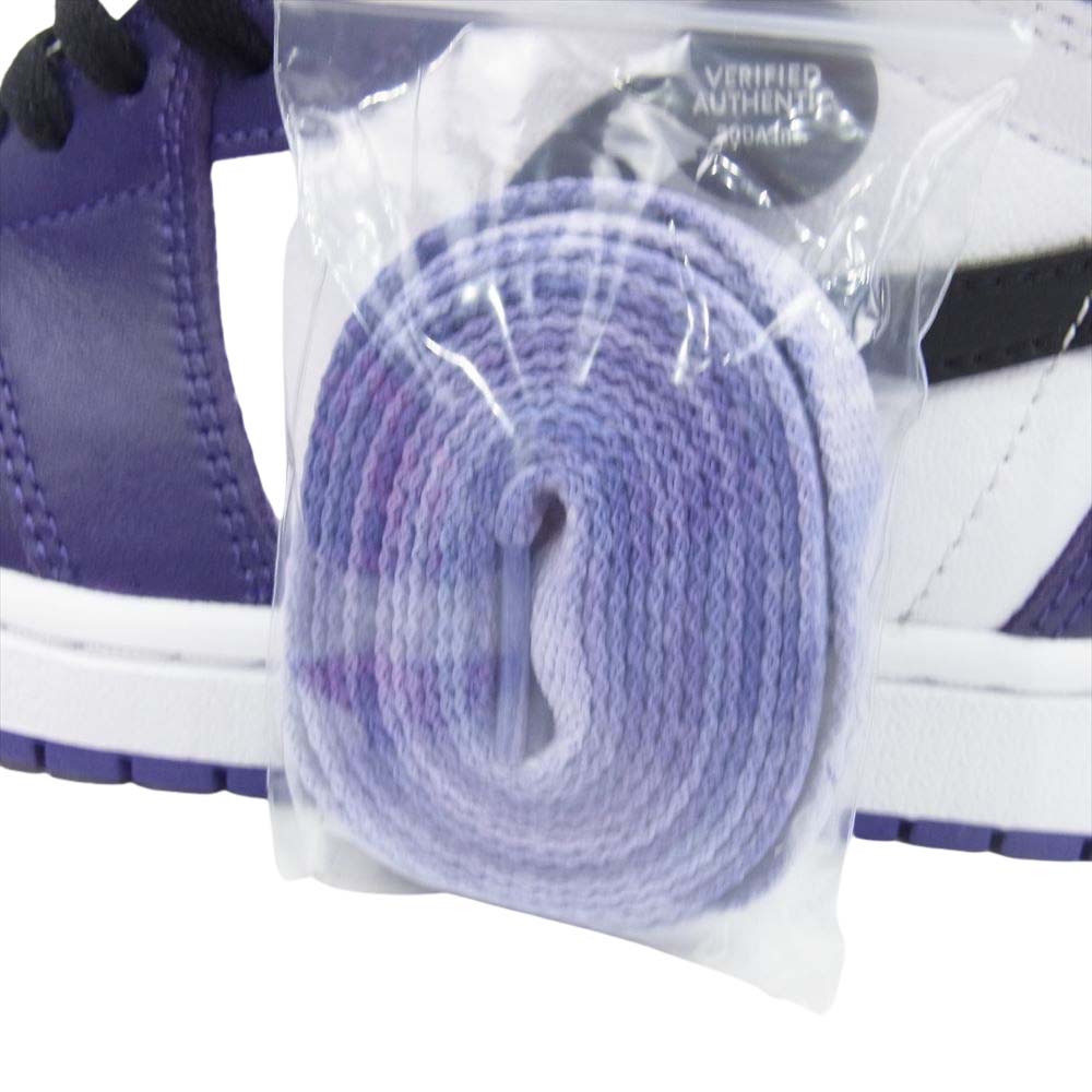 NIKE AIR JORDAN ナイキ ジョーダン 555088-500 Air Jordan 1 エアジョーダン Retro High OG Court Purple White レトロ ハイ OG コートパープル ホワイト スニーカー ブラック系 パープル系 28cm【新古品】【未使用】【中古】